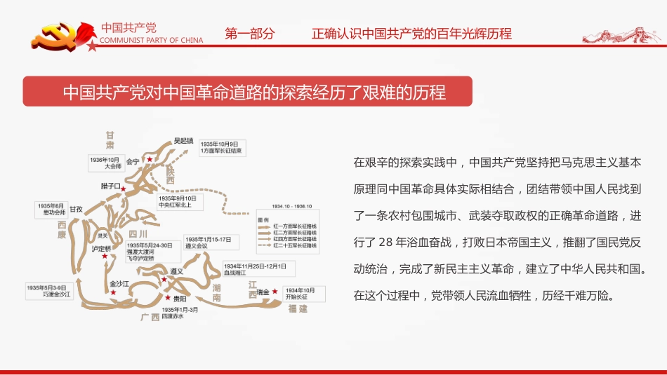 中国共产党百年历史的脉络和线索学习党史教育党课PPT（20211015）_第10页