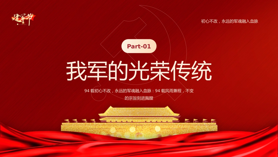八一建军94周年之初心不改永远的军魂党课PPT（20210726）_第4页