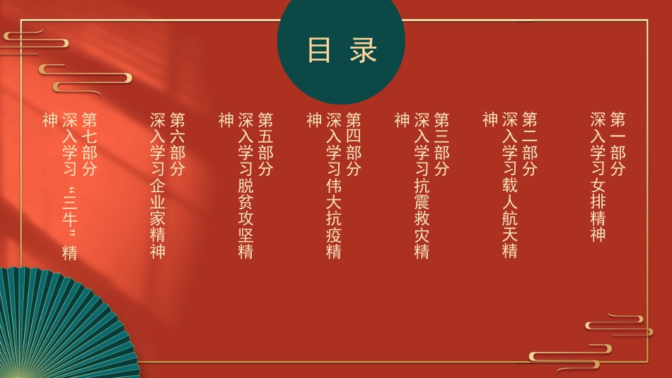 主题党课模板：弘扬伟大精神+书写时代华章（ppt）_第3页