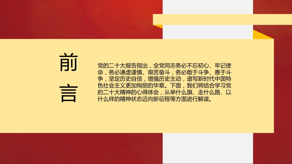 二十大宣讲党课讲稿：全面准确学习领会精神（ppt）（盛会）_第2页