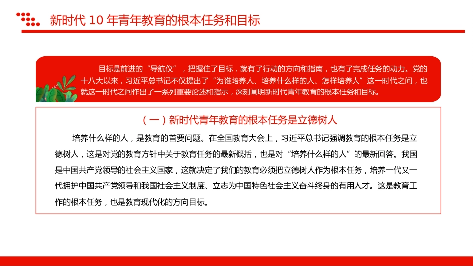 新时代10年青年教育的目标、任务与主要内容PPT_第9页