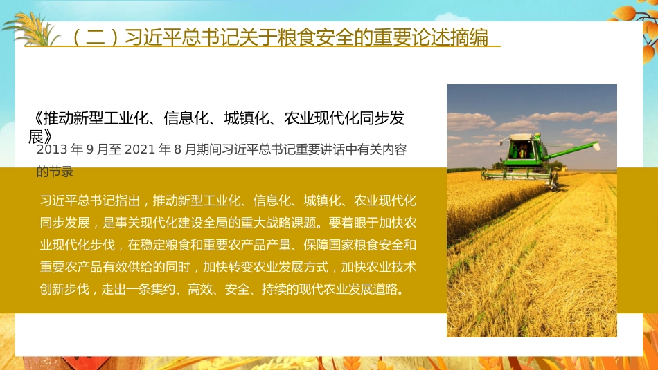 粮食安全党课讲稿：谈谈我国的新粮食安全（ppt）_第9页