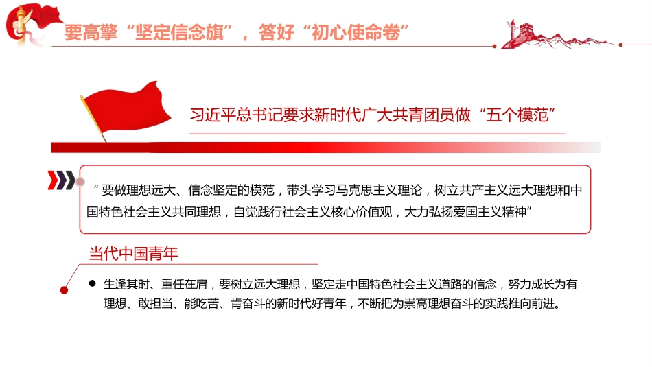 高擎五面旗答好五张卷勇做新时代的弄潮儿PPT（20220704）_第5页