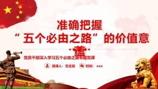 准确把握“五个必由之路”的价值意蕴PPT（20220606）