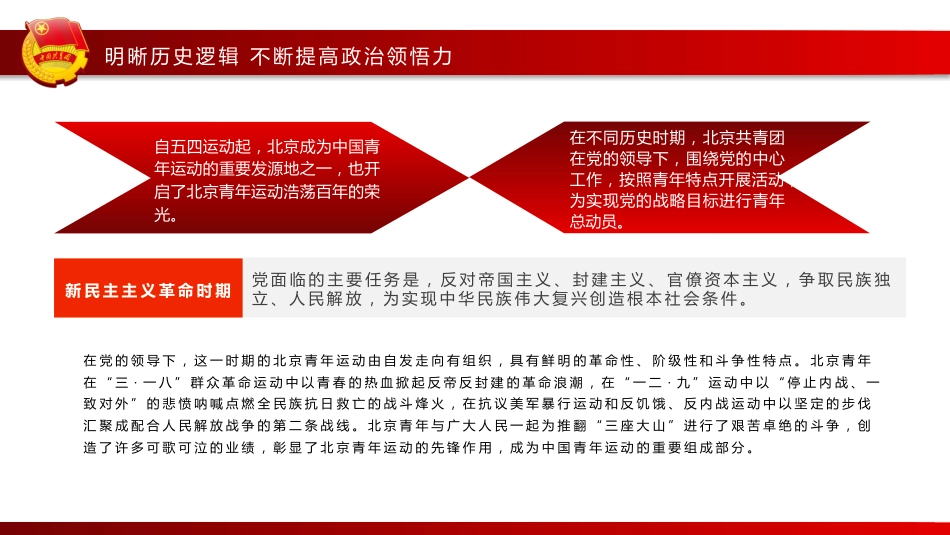 书写党领导青年运动的北京篇章团课教育PPT（20220602）_第10页