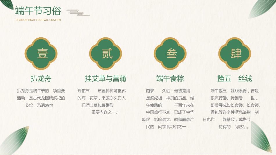 简约端午节节日介绍主题班会模板PPT(20220531)_第9页