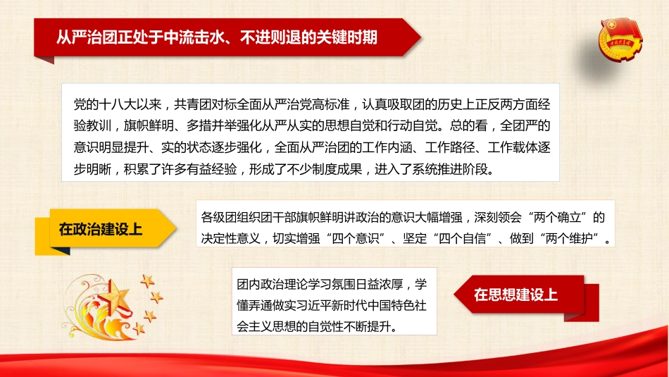 建团100周年专题党课模板：以自我革命精神深入推进全面从严治团（ppt）_第10页