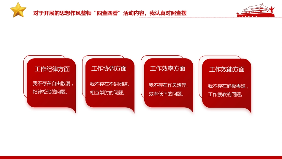民主生活会四查四看对照检查材料PPT（20220221）_第5页