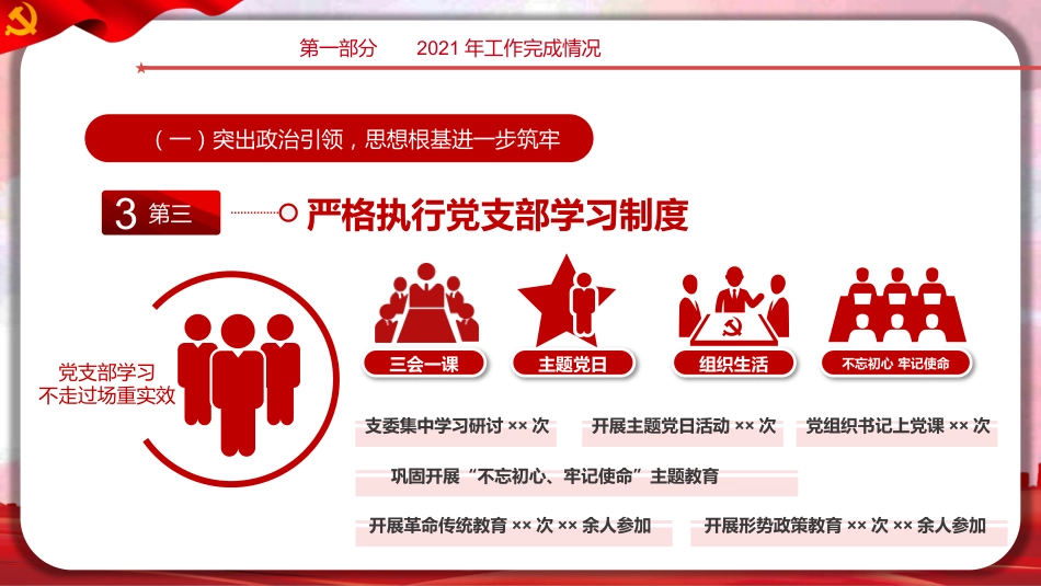 党支部年终述职总结PPT（20211206）_第9页