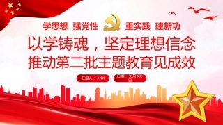 以学铸魂坚定理想信念主题教育党课学习课件PPT