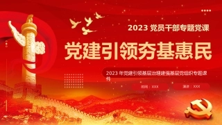 党建引领基层治理建强基层党组织党课课件PPT