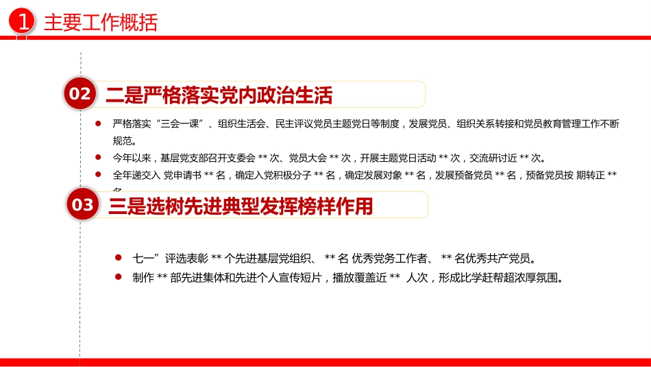 国有企业基层党建工作总结暨工作计划PPT模板_第10页