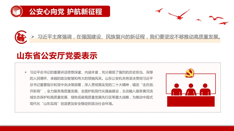 公安心向党护航新征程PPT党课_第6页