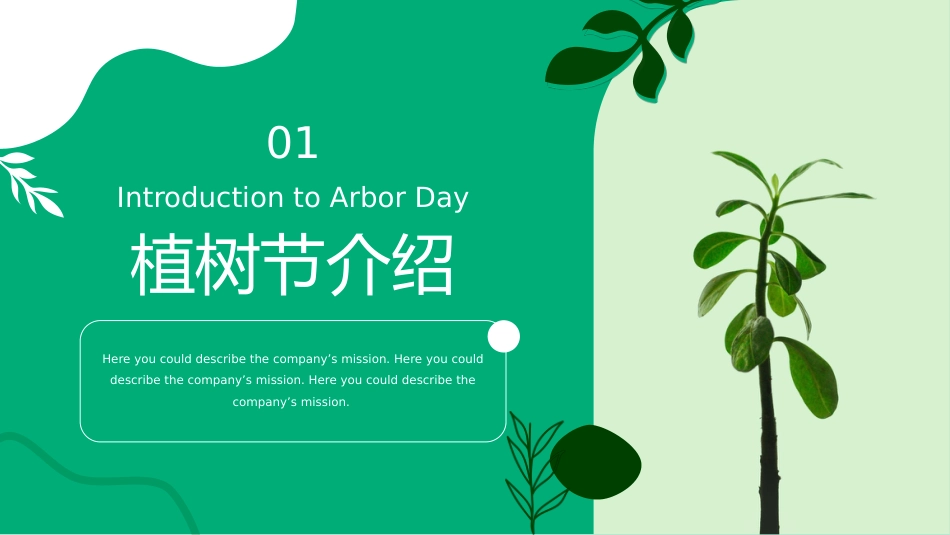 植树节PPT模板（PPT）(2)_第3页