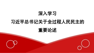 深入学习关于全过程人民民主的重要论述精神（ppt）