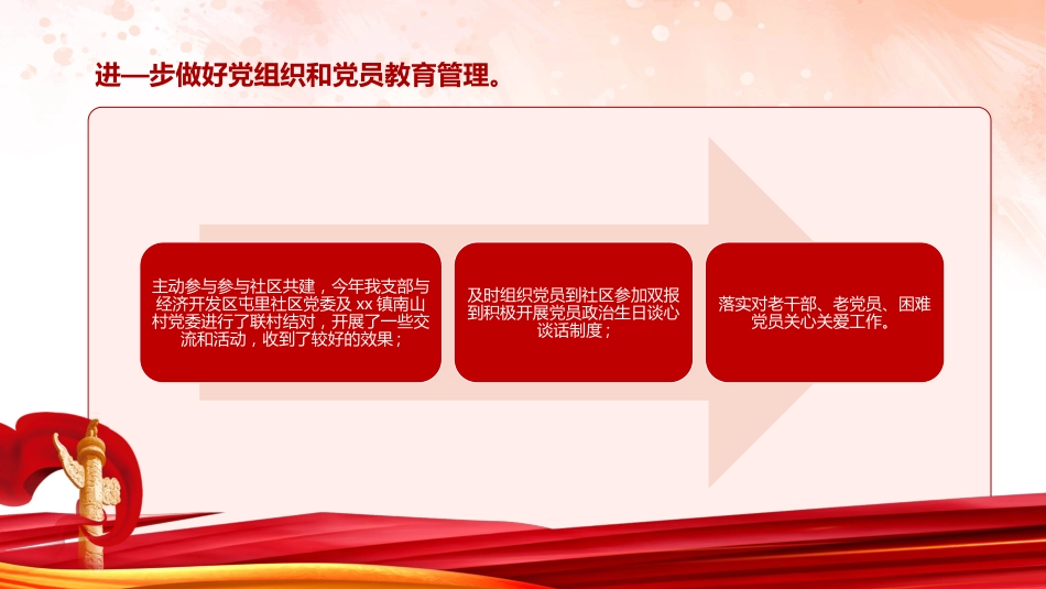 支部书记述职报告PPT模板年终工作总结汇报_第7页
