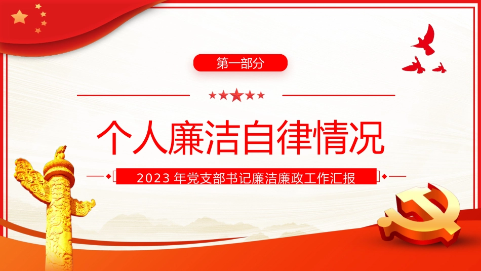 2023年党支部书记述廉报告PPT模板_第4页