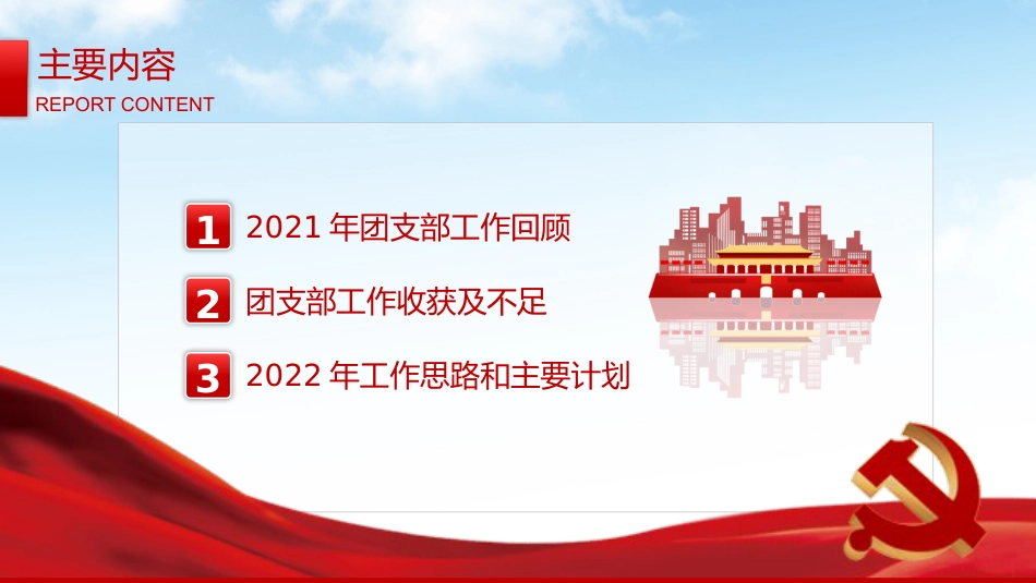 2022团支部工作总结述职报告PPT模板（20211207）_第3页