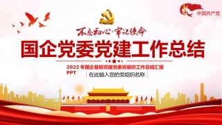 2022年国企党委党建工作总结ppt模板