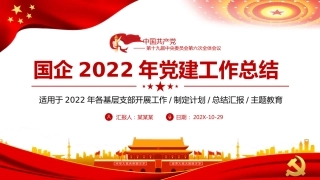 2022年党建工作总结PPT（20220119）