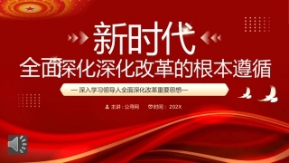 新时代全面深化改革的根本遵循PPT