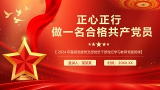正心正行做一名合格党员党课PPT