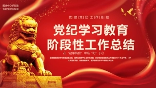 党建党纪学习教育阶段性工作总结PPT模板