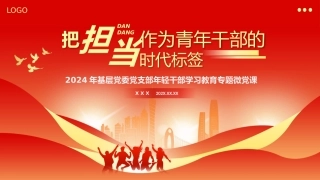 把担当作为青年干部的时代标签PPT党课