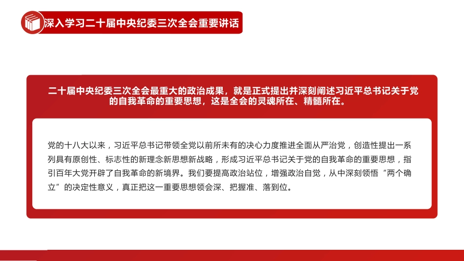 自觉用关于党的自我革命的重要思想统领纪检监察一切工作PPT_第5页