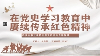 在党史学习教育中赓续传承红色精神PPT