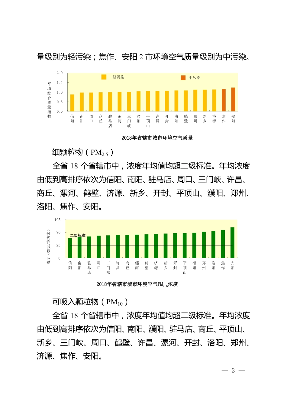 2018年河南省生态环境状况公报_第3页