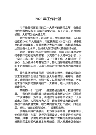 2023年工作计划 (2)