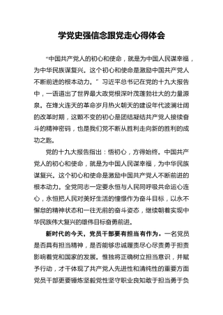 学党史强信念跟党走心得体会6