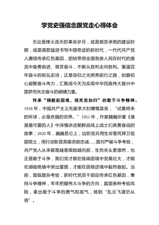 学党史强信念跟党走心得体会3