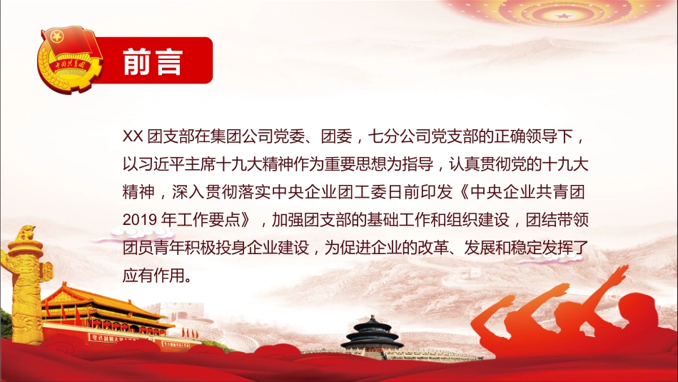 2020年基层团委团支部工作汇报ppt_第2页