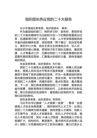 组织部长热议党的二十大报告 (2)