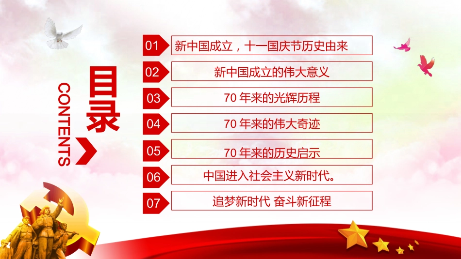 追梦新时代奋斗新征程华诞70周年PPT课件（20190923）_第3页