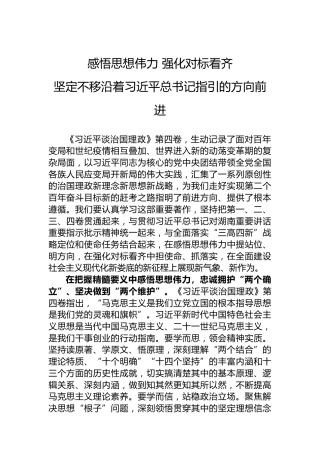 读懂用好《谈治国理政》第四卷——感悟思想伟力强化对标看齐坚定不移沿着总书记指引的方向前进