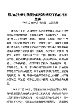 ”学讲话鼓干劲做先锋”主题党课