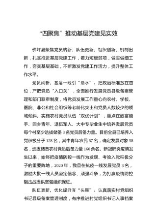 “四聚焦”推动基层党建见实效
