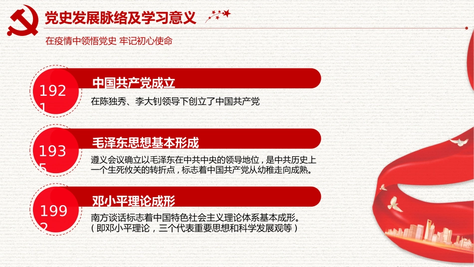 在疫情中领悟党史牢记初心使命之庆祝建党100周年PPT（20210226）_第7页