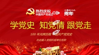学党史知党情跟党走党史教育党课之建党100周年PPT（20210322）