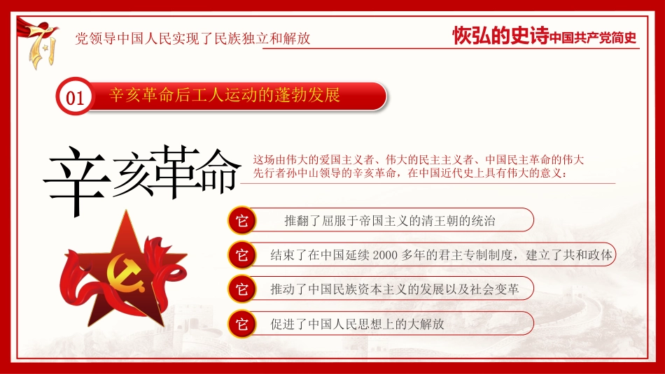 恢弘的史诗中国共产党简史党课PPT（20210301）_第6页