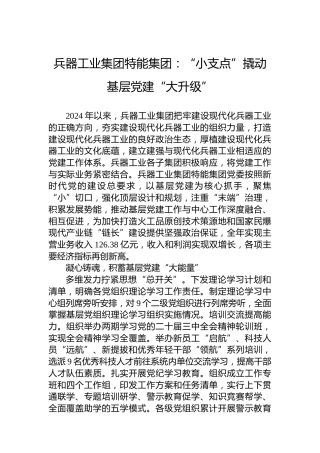 国企（兵器工业集团）党建工作2025