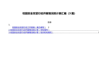 校园安全攻坚行动开展情况统计表汇编（3篇）