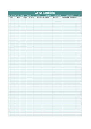 19人事行政-员工离职登记表
