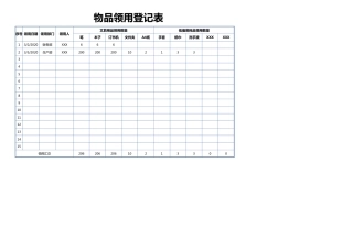 39行政管理物品领用记录表