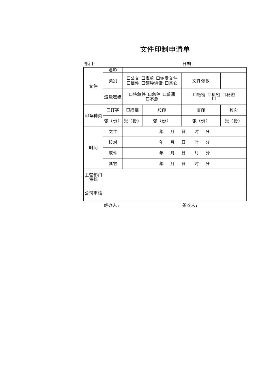 50行政人事部文件印制申请单_第1页