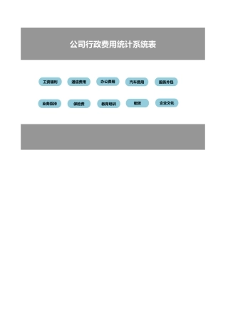 79行政费用统计系统表格模板