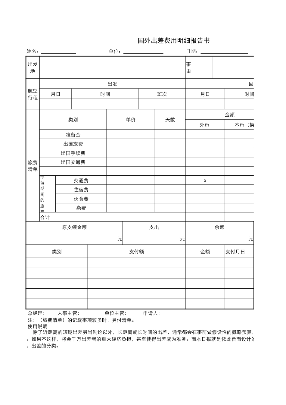 94行政管理国外出差费用明细表_第1页